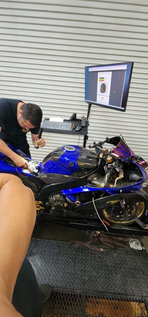 dyno tunning at diaz motorcycle.