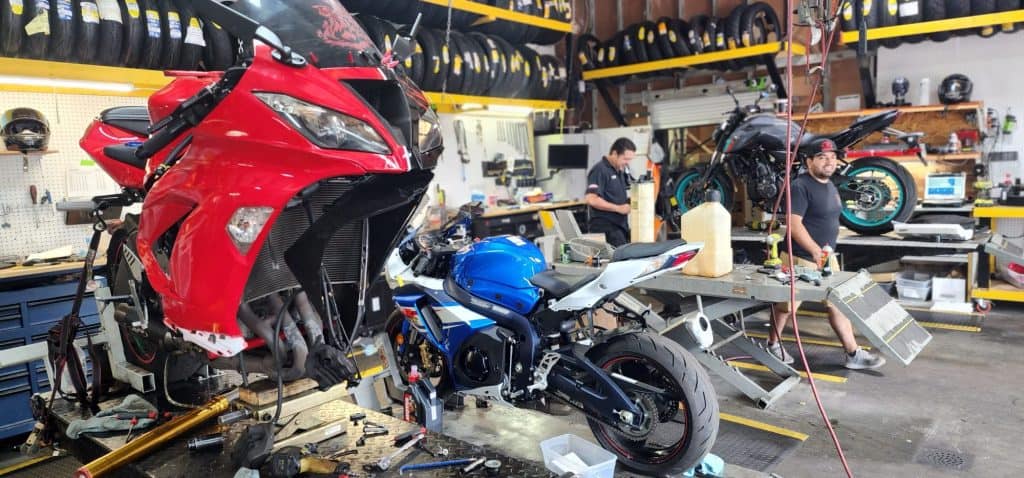Motorcycle performance store shop