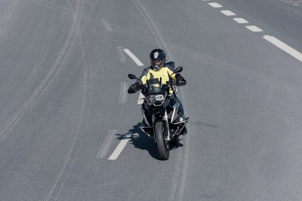 Motorcyclist on Georgia highway after dyno tuning at Diaz Motorcycles in Marietta Cobb County